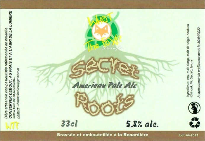 Etiquette BRASSERIE WHAT THE FOX 04