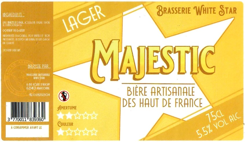 Etiquette BRASSERIE WHITE STAR 17