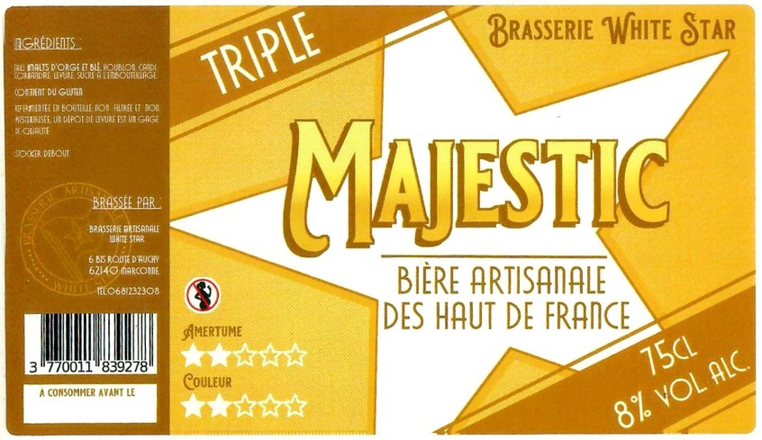 Etiquette BRASSERIE WHITE STAR 22