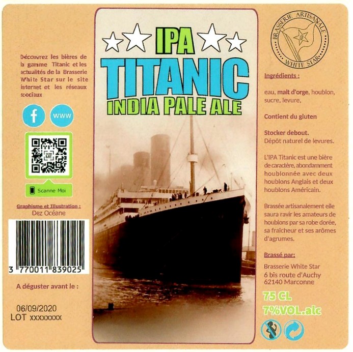 Etiquette BRASSERIE WHITE STAR 29