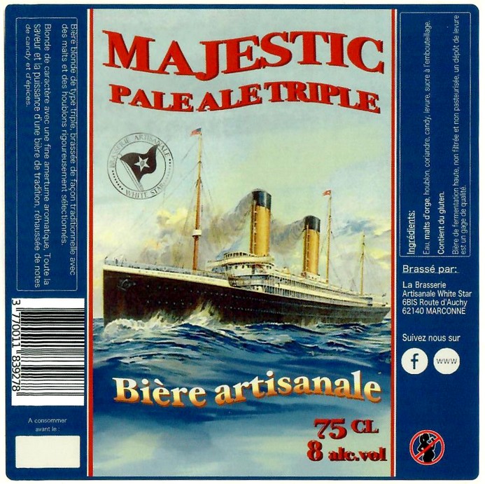 Etiquette BRASSERIE WHITE STAR 34