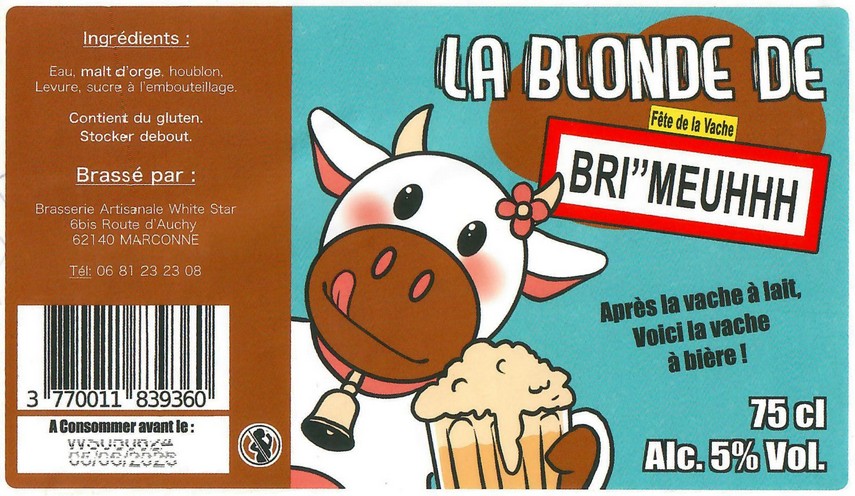 Etiquette BRASSERIE WHITE STAR 52