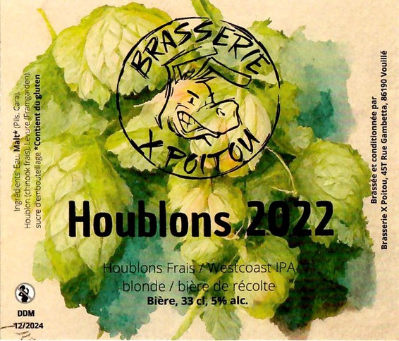 Etiquette BRASSERIE X POITOU 04