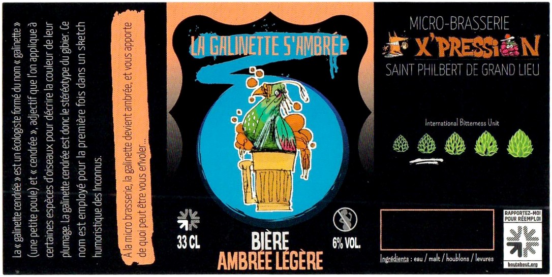 Etiquette BRASSERIE X'PRESSION 01