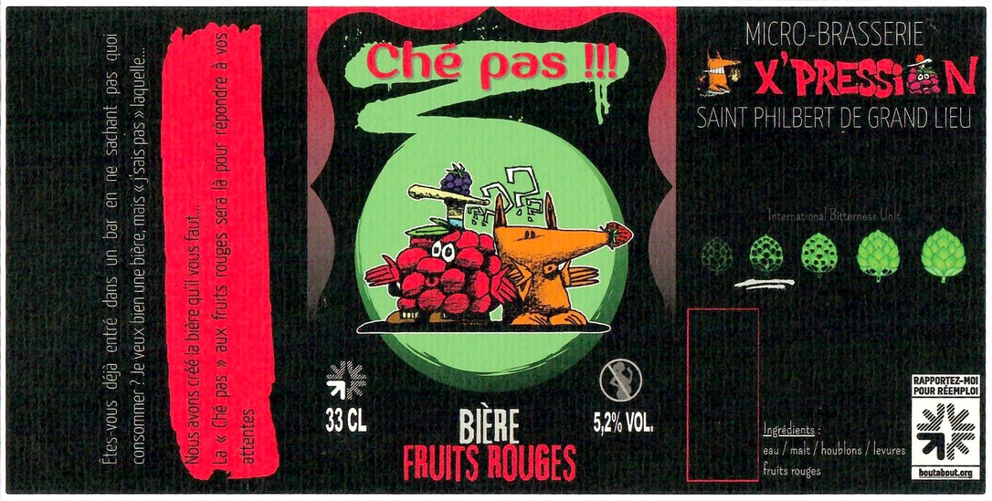 Etiquette BRASSERIE X'PRESSION 08