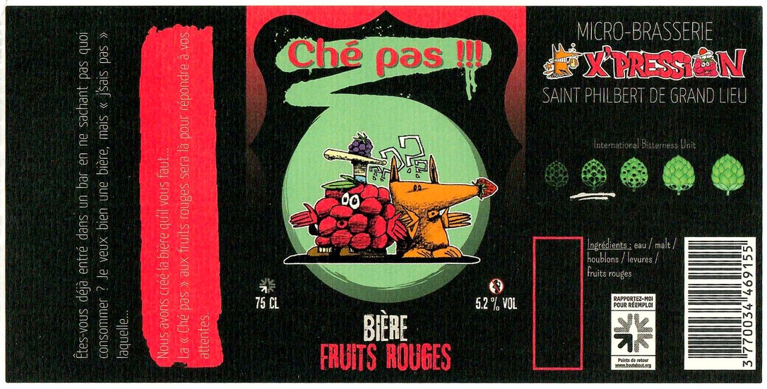 Etiquette BRASSERIE X'PRESSION 11