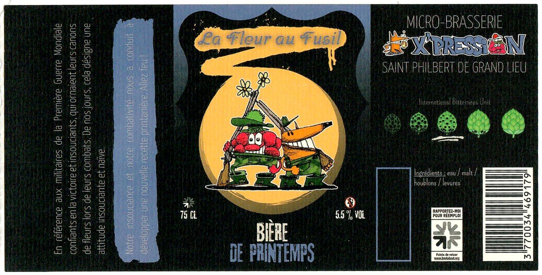 Etiquette BRASSERIE X'PRESSION 12