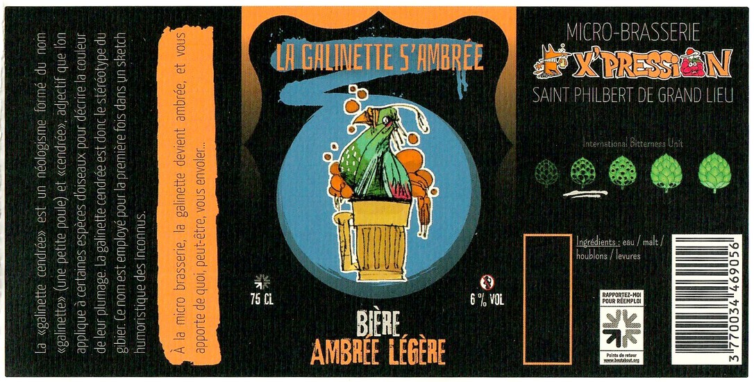 Etiquette BRASSERIE X'PRESSION 13