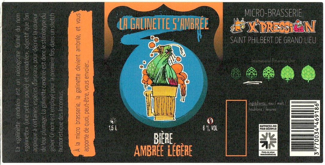 Etiquette BRASSERIE X'PRESSION 14