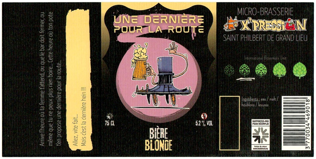 Etiquette BRASSERIE X'PRESSION 17