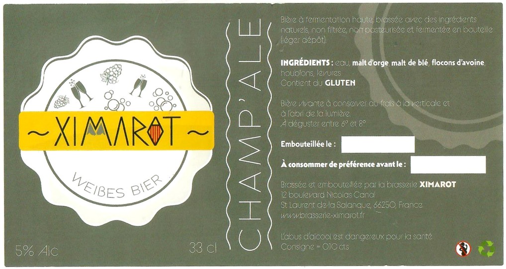 Etiquette BRASSERIE XIMAROT 02