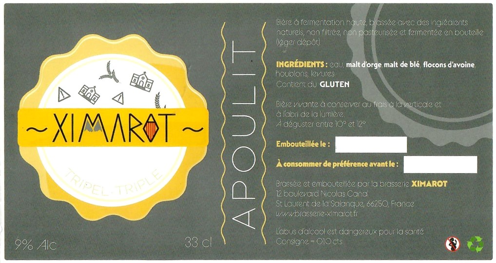 Etiquette BRASSERIE XIMAROT 03
