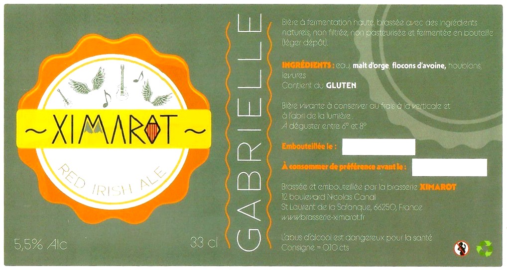Etiquette BRASSERIE XIMAROT 04