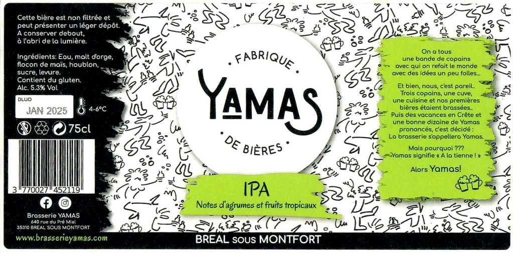 Etiquette BRASSERIE YAMAS 02