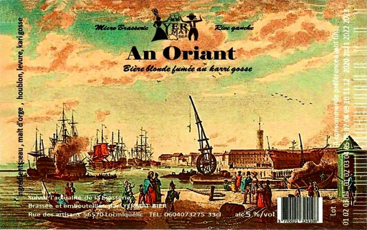 etiquette BRASSERIE YERMAT BIER 15