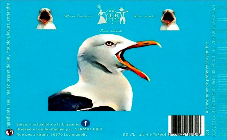 etiquette BRASSERIE YERMAT BIER 16