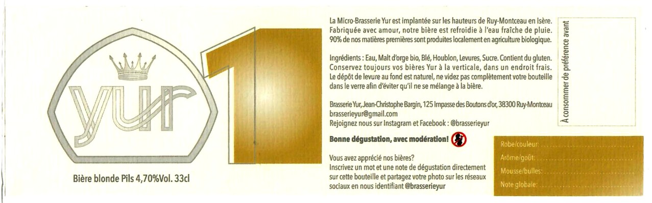 etiquette BRASSERIE YUR 01