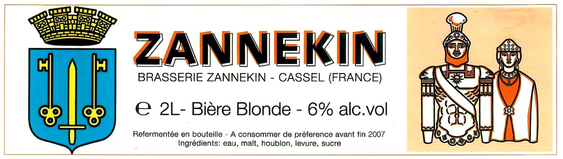 etiquette BRASSERIE ZANNEKIN 12