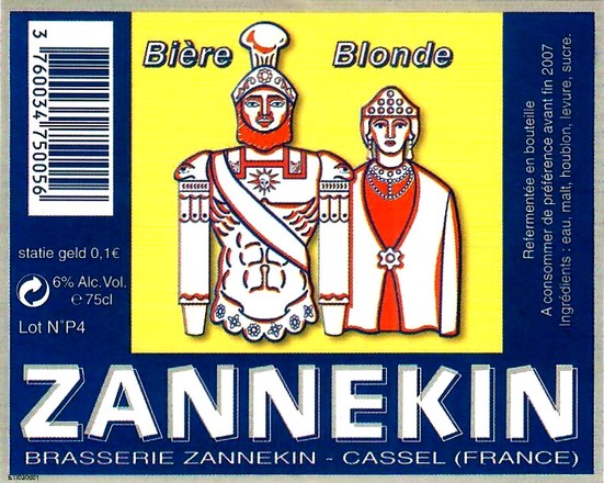 etiquette BRASSERIE ZANNEKIN 14