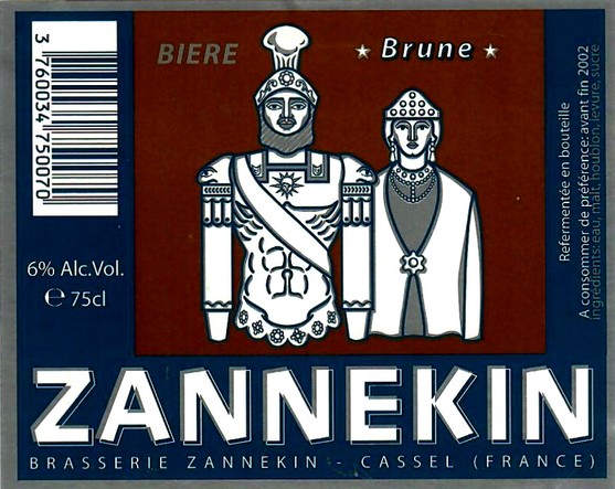 etiquette BRASSERIE ZANNEKIN 21