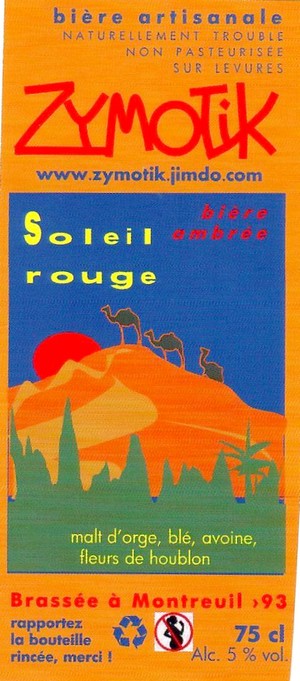 Etiquette BRASSERIE ZYMOTIK 18