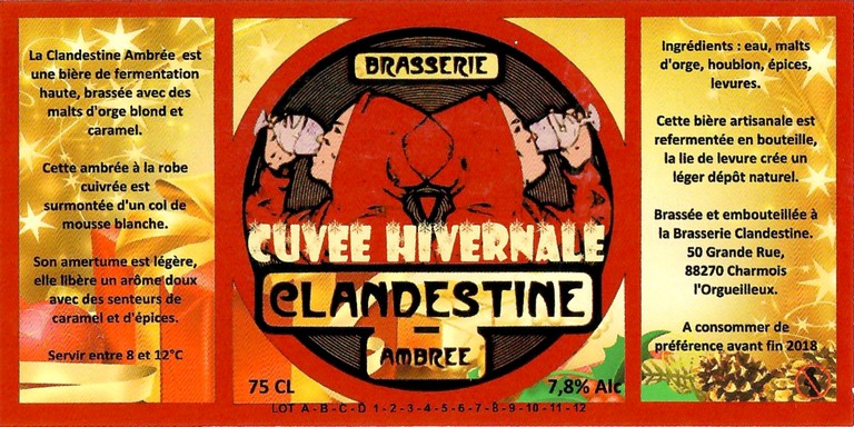 Etiquette LA BRASSERIE CLANDESTINE 01