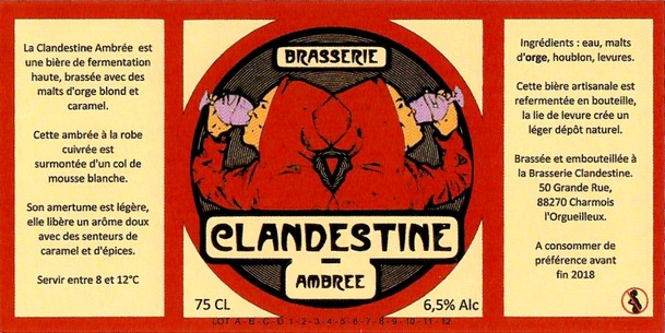 Etiquette LA BRASSERIE CLANDESTINE 06