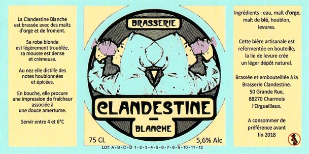 Etiquette LA BRASSERIE CLANDESTINE 08