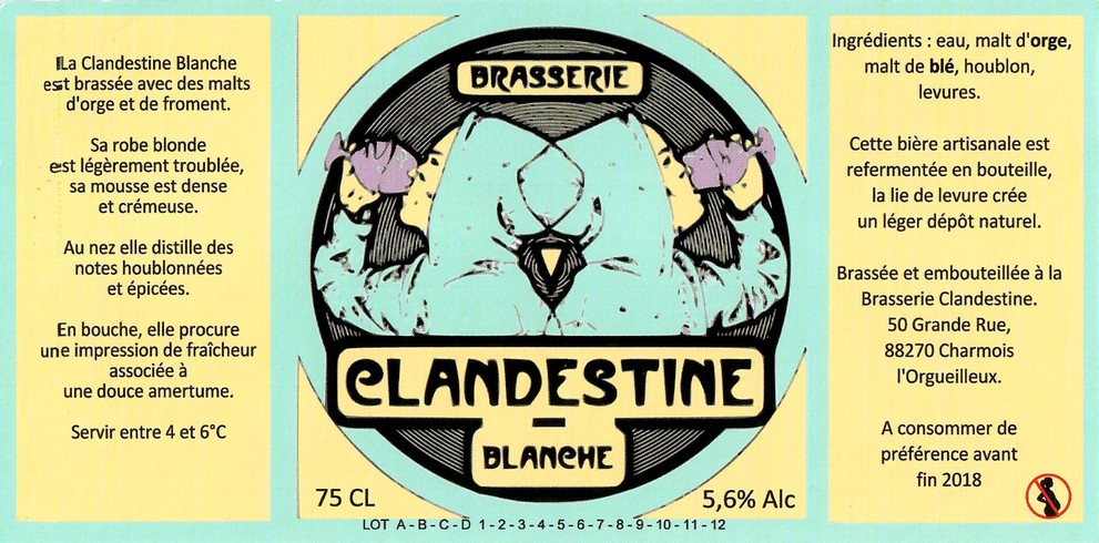 Etiquette LA BRASSERIE CLANDESTINE 10