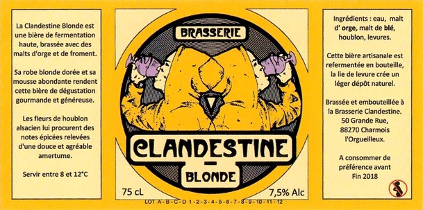 Etiquette LA BRASSERIE CLANDESTINE 14