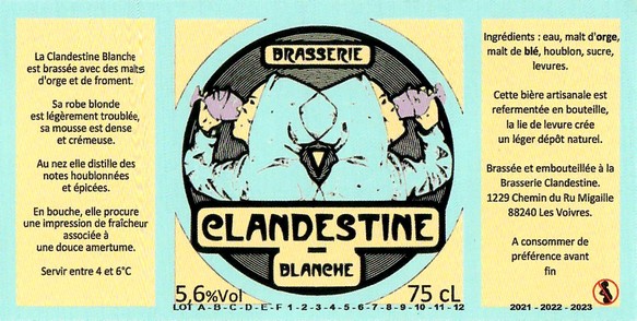 Etiquette LA BRASSERIE CLANDESTINE 31
