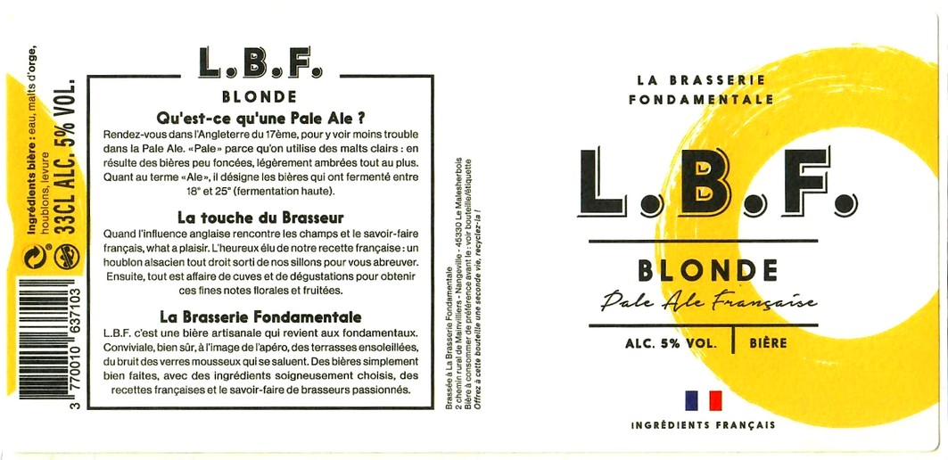 etiquette LA BRASSERIE FONDAMENTALE 02