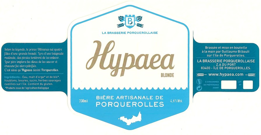 Etiquette LA BRASSERIE PORQUEROLLAISE 01