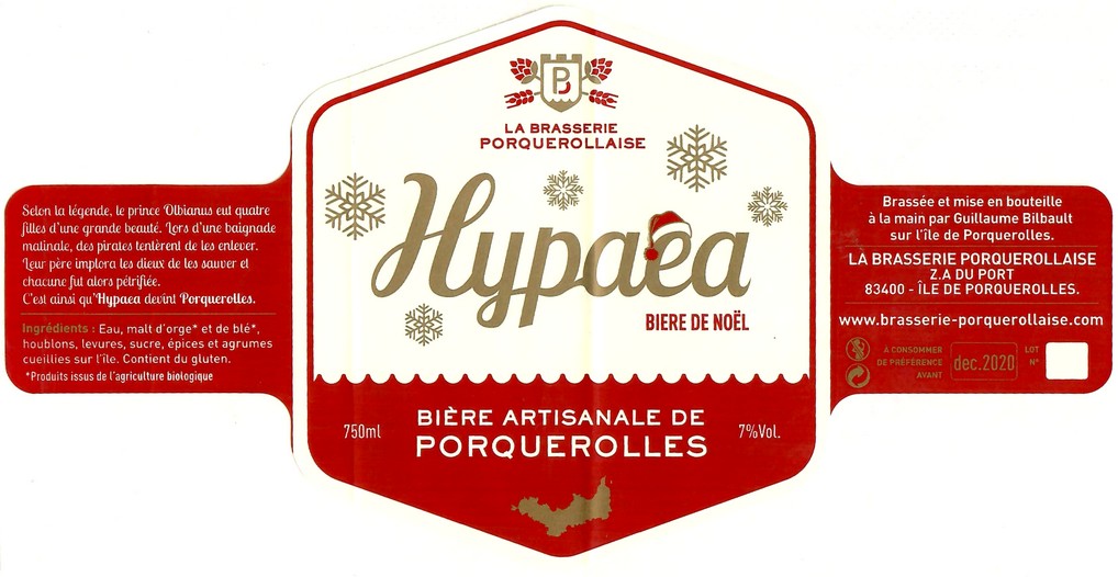 Etiquette LA BRASSERIE PORQUEROLLAISE 12