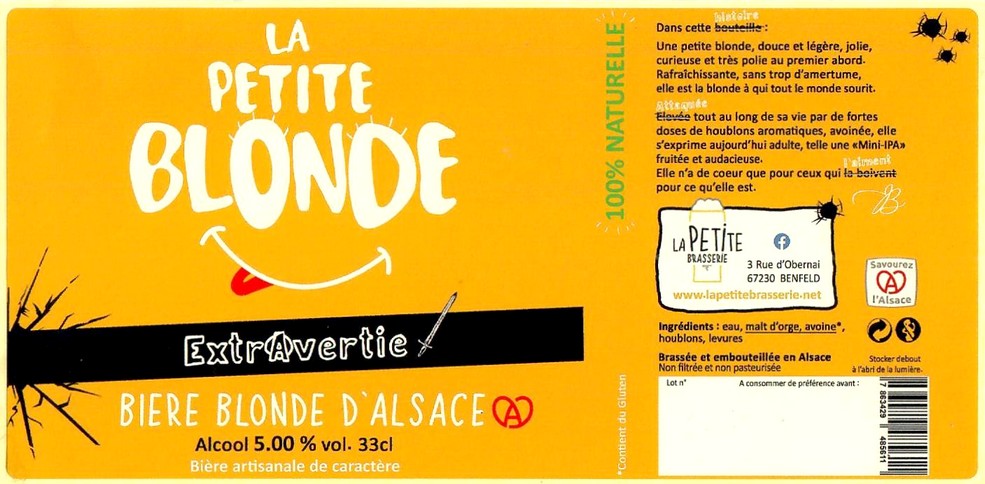 Etiquette LA PETITE BRASSERIE 01