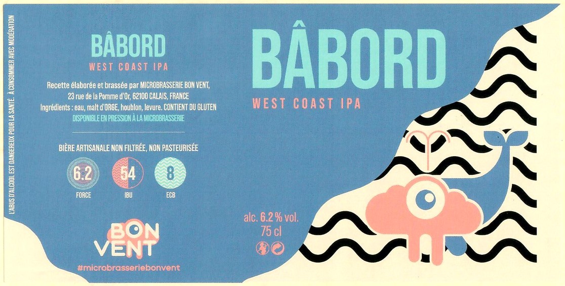 Etiquette BRASSERIE BON VENT 01