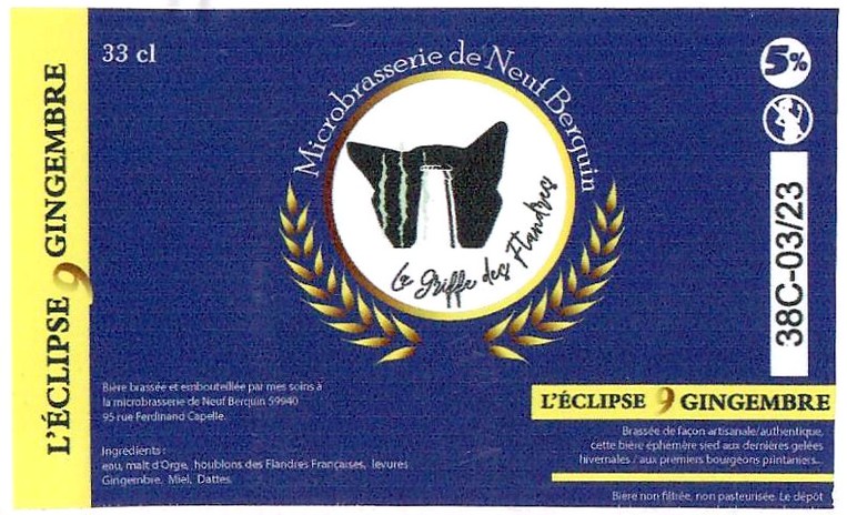 Etiquette MICROBRASSERIE DE NEUF BERQUIN 06