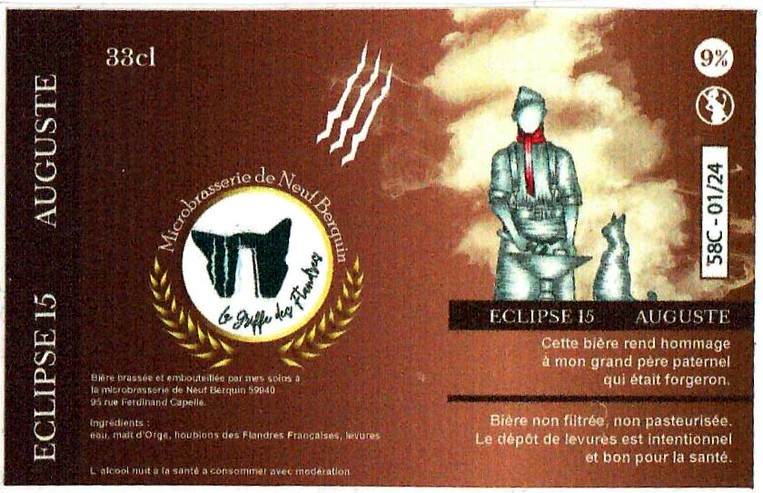 Etiquette MICROBRASSERIE DE NEUF BERQUIN 10