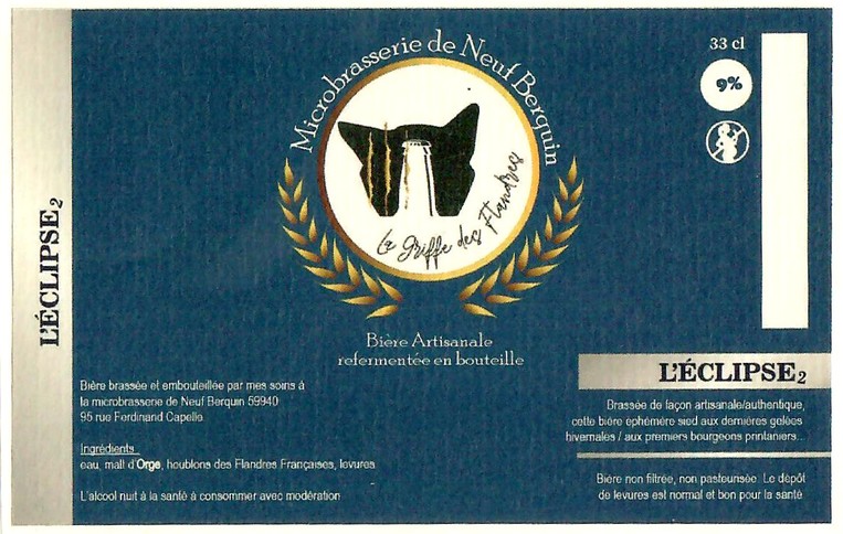 Etiquette MICROBRASSERIE DE NEUF BERQUIN 24
