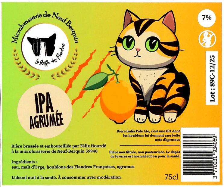 Etiquette MICROBRASSERIE DE NEUF BERQUIN 42