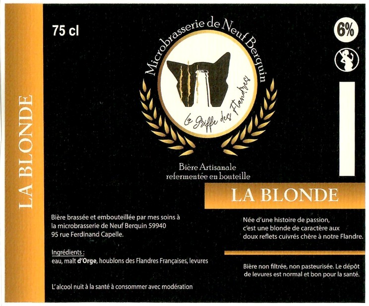 Etiquette MICROBRASSERIE DE NEUF BERQUIN 44