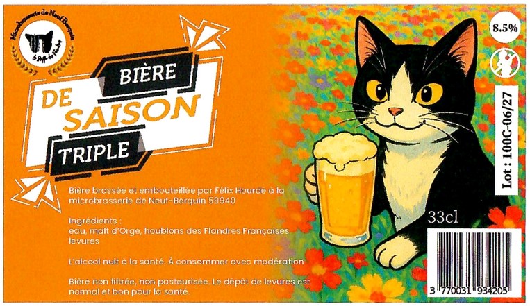 Etiquette MICROBRASSERIE DE NEUF BERQUIN 48
