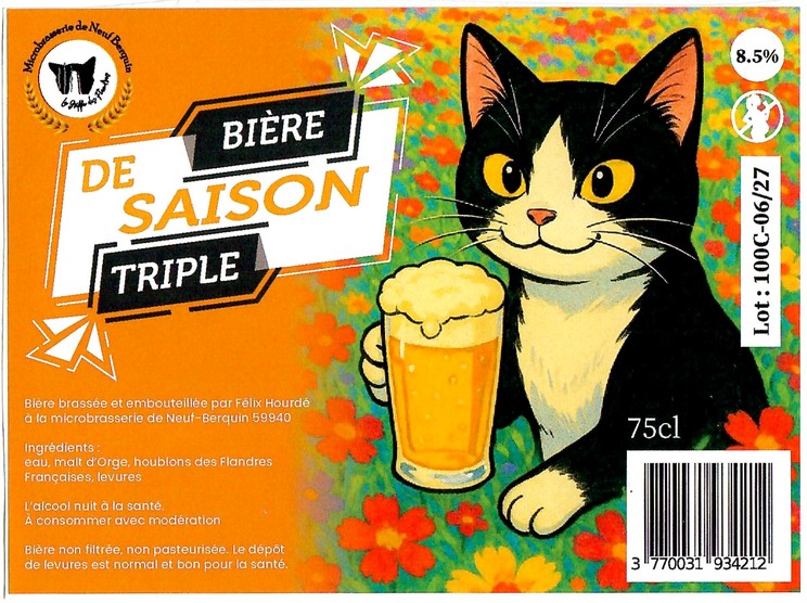 Etiquette MICROBRASSERIE DE NEUF BERQUIN 49