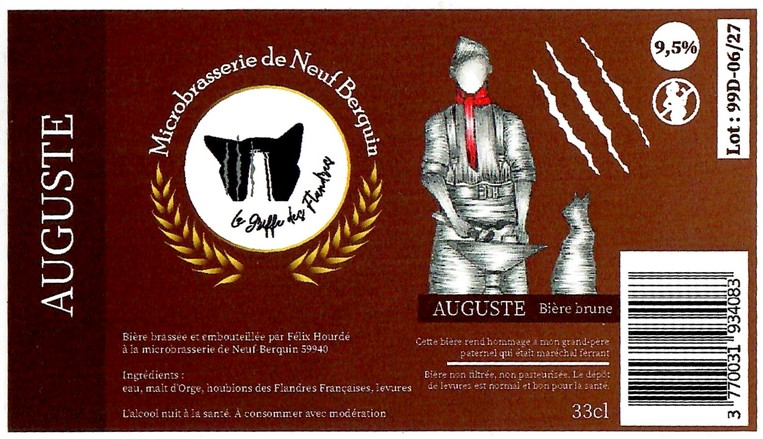 Etiquette MICROBRASSERIE DE NEUF BERQUIN 54
