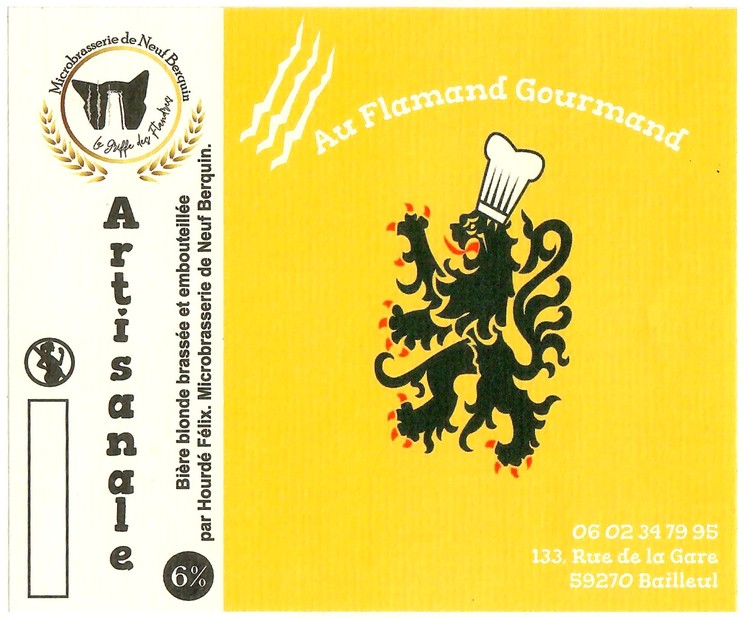 Etiquette MICROBRASSERIE DE NEUF BERQUIN 55