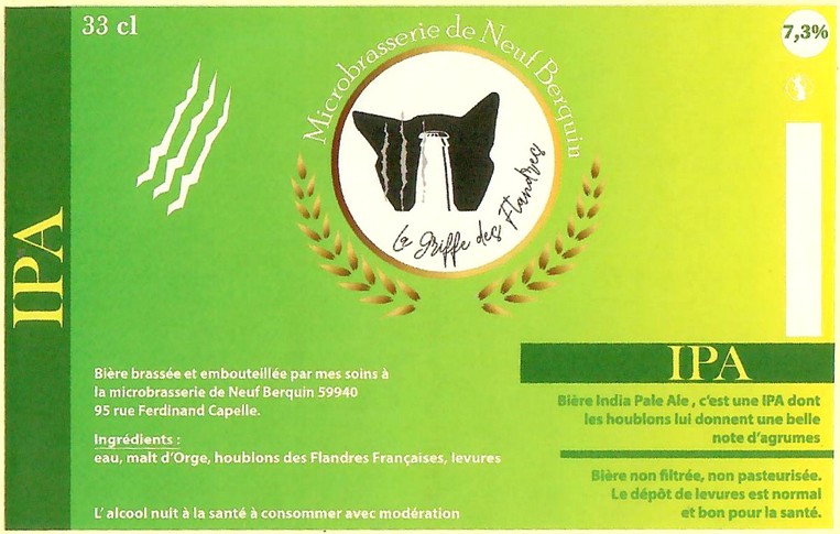 Etiquette MICROBRASSERIE DE NEUF BERQUIN 63