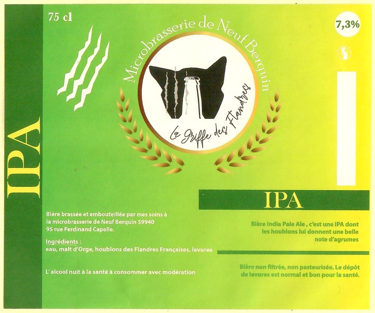 Etiquette MICROBRASSERIE DE NEUF BERQUIN 64