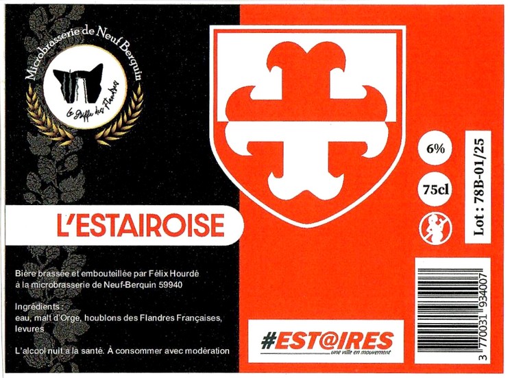 Etiquette MICROBRASSERIE DE NEUF BERQUIN 68