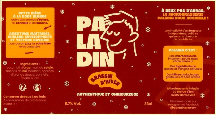 Etiquette MICROBRASSERIE PALADIN 02