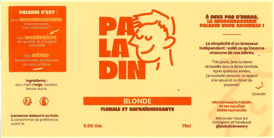 Etiquette MICROBRASSERIE PALADIN 05